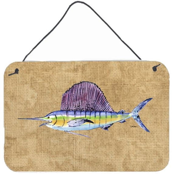 Swordfish Aluminium Metal Wall or Door Hanging Print