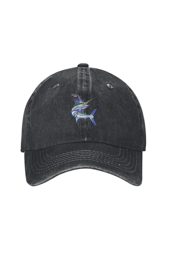 Swordfish Fish Pattern Baseball Cap Men'S Women'S Fashion Hat Vintage Adjustable Unisex Casquette