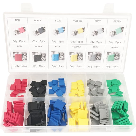 Swordfish 32390 180Piece Worm Gear Clamp End Guard Assortment for Home, Auto & Marine Applications