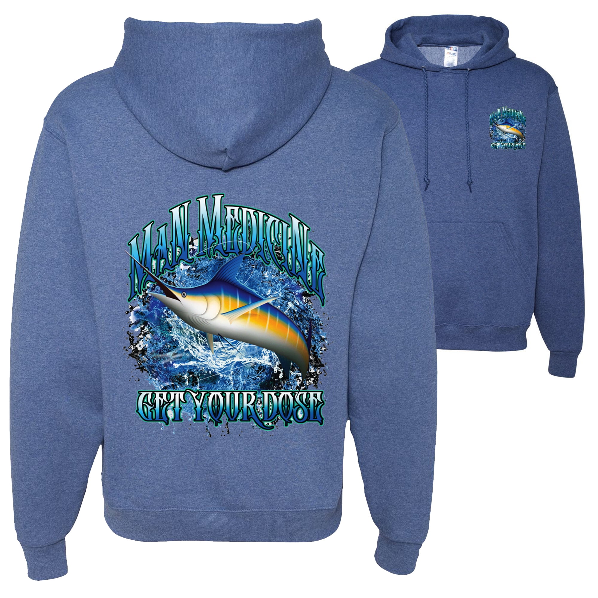 Swordfish Man Medicine Get Your Dose Fish Lovers FRONT AND BACK Mens