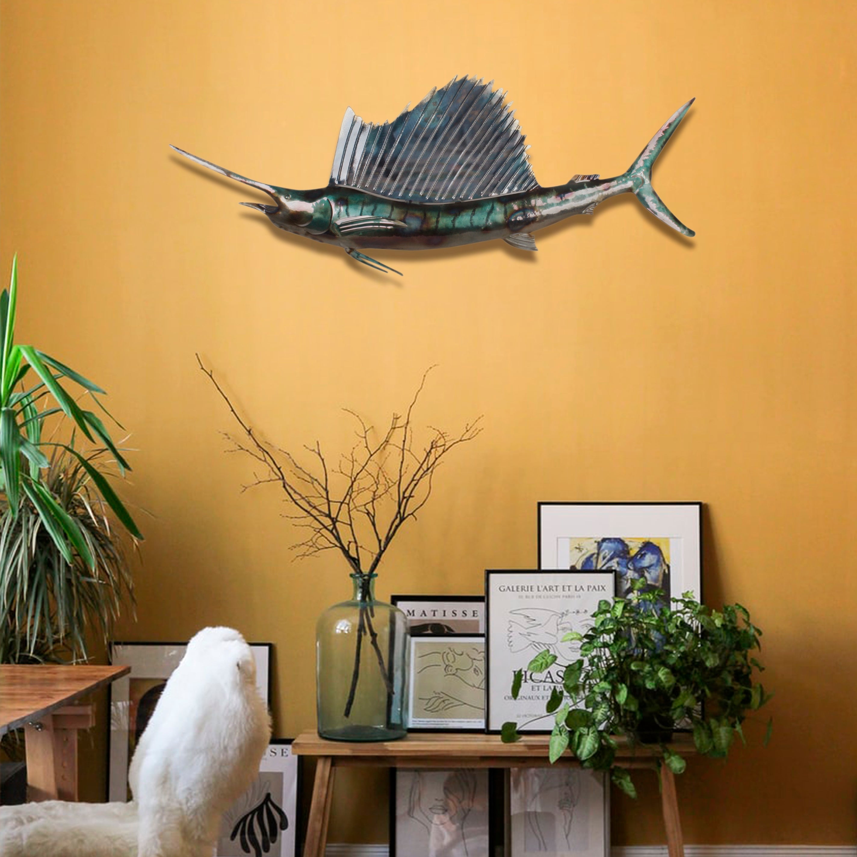 Swordfish Metal wall art 32"x12"