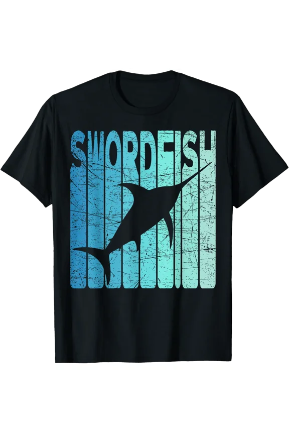 Swordfish Vintage Swordfish Fishing Retro Seafood T-Shirt
