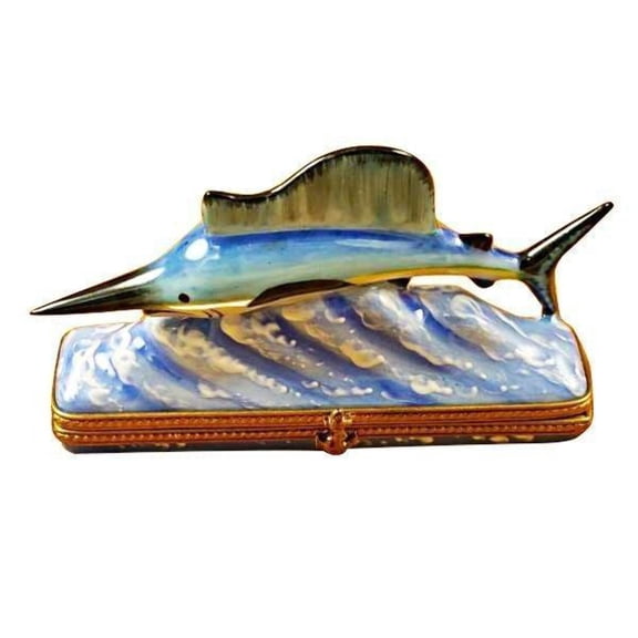 Swordfish Limoges Box for Collectors Limoges Box Porcelain Figurine