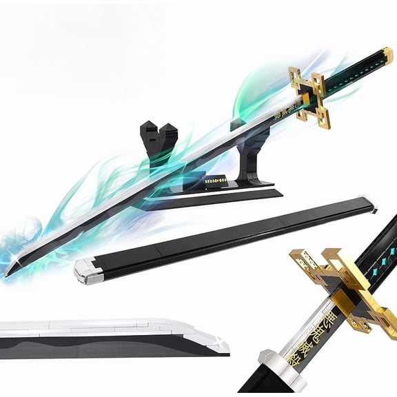 Swords Building Sets for Adults and Kids, 40in Tokitou Muichirou Sword Building with Scabbard and Stand, Anime Sword Building Toy Katana Gift, 771 Pcs