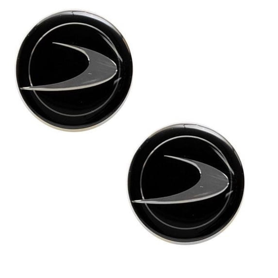 Swosh Boat Decal | 1 7/8 Inch Black Silver (Pair)