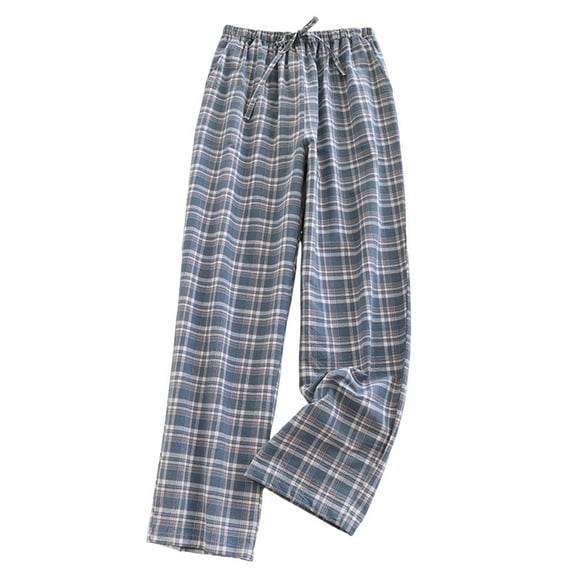 SROBPTY Mens Pajama Pants, Man Fashion Plaid Printing Loose Sleeping Pajamas Long Pants Army Green XXL