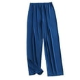 thumbnail image 1 of SROBPTY Mens Pajama Pants, Man Fashion Solid Loose Sleeping Pajamas Long Pants Blue XL, 1 of 3