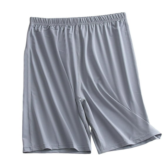 SROBPTY Mens Pajama Shorts, Man Fashion Solid Loose Sleeping Pajamas Shorts Pants Gray XXXL