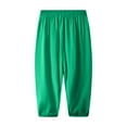 thumbnail image 1 of SROBPTY Toddler Pants, Children's Summer Casual Solid Elastic Waisted Sports Long Pants Army Green 4-5 Years, 1 of 5