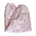 thumbnail image 1 of SROBPTY Toddler Pants, Children's Summer Thin Loose Casual Print Elastic Waist Mosquito Repellent Ankle Pants Pink 10-11 Years, 1 of 3