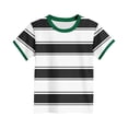 thumbnail image 1 of SROBPTY Toddler Summer Tshirts, Children's Casual Stripe Printed Round Neck Short Sleeve T-shirt White 7-8 Years, 1 of 4