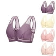 thumbnail image 1 of SROBPTY Womens Bras Plus Size, Bras for Women, Women Solid Front Zipper Underwear No Steel Bra Beige 40, 1 of 5