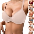 thumbnail image 1 of Swstbby Womens Bras Plus Size, Bras for Women, Women's Lightweight Soft Breathable Solid Color Push Up Bra White 85C, 1 of 5