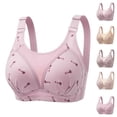 thumbnail image 1 of SROBPTY Womens Bras Plus Size Printed Underwear Breathable Thin Daily Bra, 1 of 3
