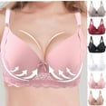 thumbnail image 1 of Swstbby Womens Bras Plus Size, Bras for Women, Women's Seamless Push Up Lace Comfortable Breathable Bra Underwear Pink XXL, 1 of 5