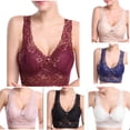 thumbnail image 1 of SROBPTY Womens Bras Plus Size, Bras for Women, Women's Solid Color Lace Backless Seamless Underwear Everyday Bras White M, 1 of 3