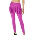 thumbnail image 1 of SROBPTY Womens Fall Pants, Yoga Leggings for Women, Women Plus Size Solid Fake Two-piece Skirt Sports Bottom Pants Hot Pink XL, 1 of 5