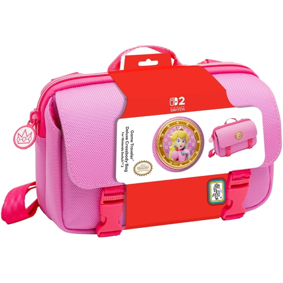 Swtich 2 Accessory: RDS Game Traveler Deluxe Princess Peach Crossbody Bag for Nintendo Switch 2