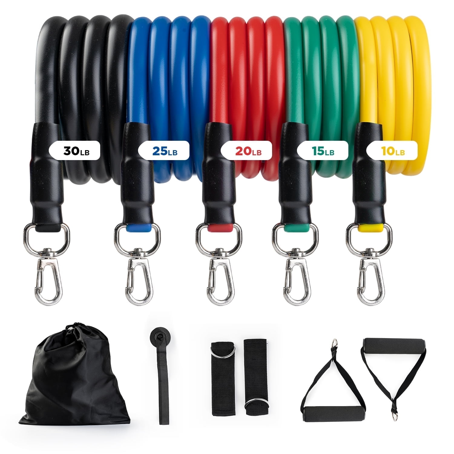 kibhous Resistance Bands Set Exercise Bands with Handles Heavy Resistance Training Physical Therapy Home Workouts