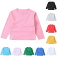 thumbnail image 1 of Swuxness Boys Long Sleeve Round-Neck Blouses Casual Shirts Solid Color Lightweight Crew Neck Basic Top, 1 of 5