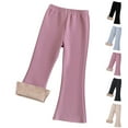 thumbnail image 1 of Swuxness Fall Winter Girls Fleece Warm Flare Leg Pants Stretch Casual Full Length Pants, 1 of 4