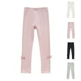 thumbnail image 1 of Swuxness Girls Full Length Pants Solid Fabric Versatile Fall Casual Wear, 1 of 3