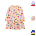 thumbnail image 1 of Swuxness Girls Dresses Long Sleeve Round Neck Versatile Loose Casual Daily Outfits, 1 of 4