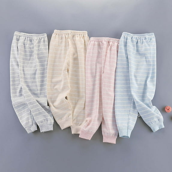 Swuxness Girls Elastic Leggings, Kids Fall Long Pants, Kids Solid Color Soft Comfortable Thermal Base Pants for Indoor Activities Light Blue, 9-12 Months