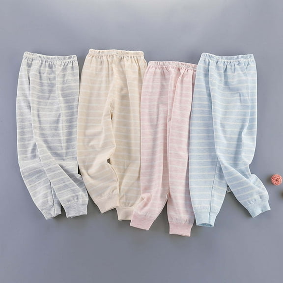 Swuxness Girls Elastic Leggings, Kids Fall Long Pants, Kids Solid Color Soft Comfortable Thermal Base Pants for Indoor Activities Pink, 9-12 Months