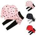 thumbnail image 1 of Swuxness Girls 2-Piece Suits Long Sleeve Print Tops with Elastic Waist Skirt Pants Fall Fashion, 1 of 4