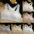 thumbnail image 1 of Swuxness Girls Sports Bras Breathable Wireless Built In Pad Seamless Crop Cami Tank Top Soft Stretchy Supportive, 1 of 5