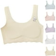 thumbnail image 1 of Swuxness Girls Training Bras Adjustable Straps Solid Color Seamless Bralette Soft Breathable Stretchy, 1 of 4