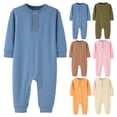 thumbnail image 1 of Swuxness Newborn Casual Long Sleeve Romper Girls Boys Fall Winter Crew Neck Full Length Jumpsuits, 1 of 5