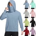 thumbnail image 1 of Swuxness Kids Toddler Solid Color Long Sleeve Hooded Tops with Sun Protection Summer Breathable Shirts Black 14-15 Years, 1 of 5