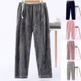 thumbnail image 1 of Swuxness Maternity Fleece Thickened Full Length Pants Fall Pull On Soft Sweatpants with Pockets, 1 of 4