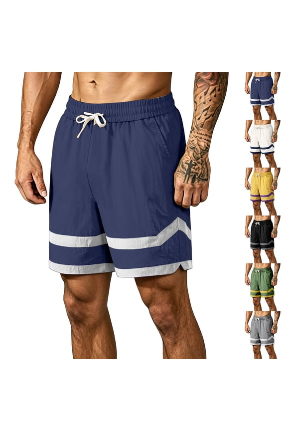 Men Cargo Shorts Pants Stretch Waist Pull String Hidden Pocket Rugged Outfit