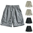 thumbnail image 1 of Swuxness Men Solid Color Casual Fashion Pants Short Lightweight Soft Leisure Casual Wear, 1 of 5