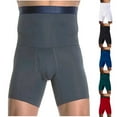 thumbnail image 1 of Swuxness Men Summer Solid Color High Waist Double Layer Crotch Wicking Gym Pants Half Short, 1 of 5