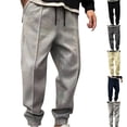 thumbnail image 1 of Swuxness Men's Jogger Long Sweatpants Solid Color Drawstring Elastic Waist Stretch Sweat Track, 1 of 4