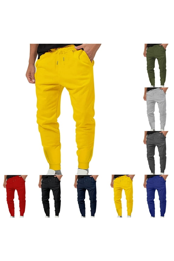 Men's Jogger Sweatpants Solid Color Sport Loose Pleated Small Legs Solid Color Full Length Casual Long Track Pants Navy, XXXL