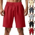 thumbnail image 1 of Swuxness Men's Solid Color Casual Shorts Sweatpants Drawstring Wicking Casual Wear, 1 of 4