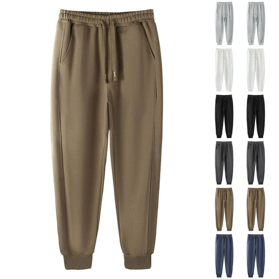 Swuxness Men's and Big Men's Long Sweatpants Drawstring Elastic Waistband Workwear Cargo Jogger