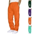 thumbnail image 1 of Swuxness Men's and Big Men's Long Sweatpants Solid Color Drawstring Waist Jogger with Pockets, 1 of 4