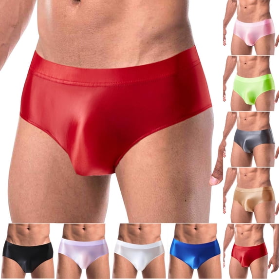 Swuxness Mens Mid-Rises Soft Comfy Brief, Men Sport Underpants, Men's Solid Color High Elasticity Mid Waist Briefs Comfortable Soft Stretch Panties Gray, XL