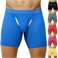 thumbnail image 1 of Swuxness Mens Seamless Breathable Stretch Briefs, Men Sport Underpants, Men's Extended Comfortable Soft Breathable Stretch Waistband Lightweight Briefs Sky Blue, L, 1 of 5