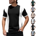 thumbnail image 1 of Swuxness Mens Solid Printed Short Sleeve Round Neck Tee Breathable Summer Casual Soft Top, 1 of 5