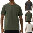 thumbnail image 1 of Swuxness Mens Striped Print Crew Neck Short Sleeve Tee Casual Sports Fashion Summer Wear Top, 1 of 4