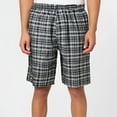 thumbnail image 1 of Swuxness Mens Casual Half Short Pants Plaid Print Pockets Stylish Light Summer Versatile Wear, 1 of 4