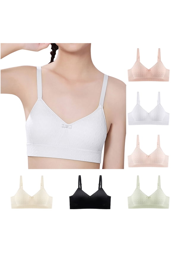 Toddler Big Girls Training Bras Bralette Fixed Pad Comfortable Breathable Soft Stretchy Flexible