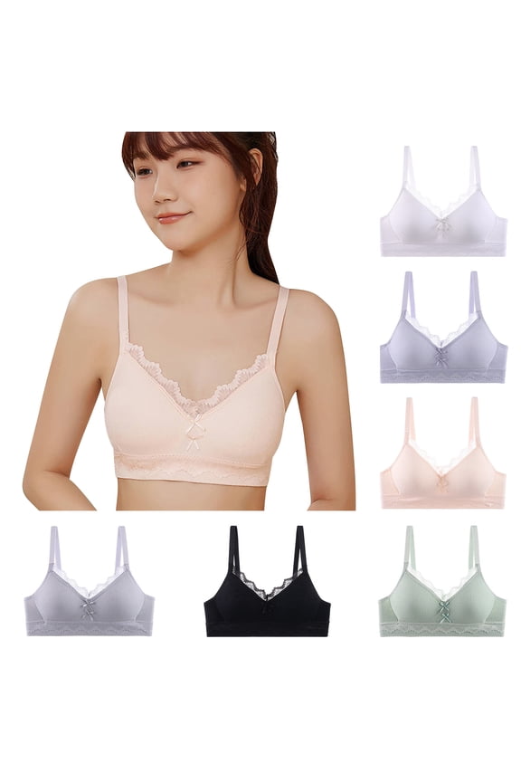 Toddler Big Girls Training Bras Bralette Fixed Pad Comfortable Breathable Soft Stretchy Supportive